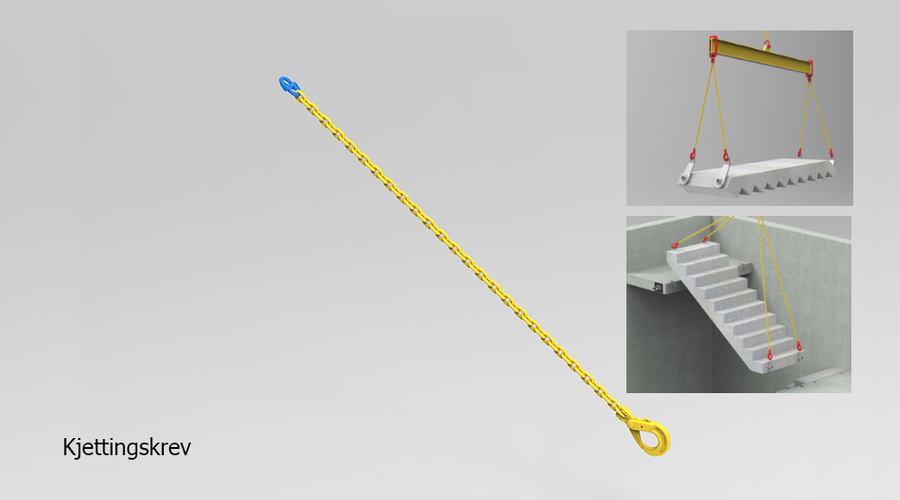 Kjettingskrev til løfteåk 4t med tekst